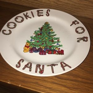 Vintage Cookies for Santa plate